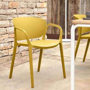 Žlutá plastová zahradní židle Kave Home Ania