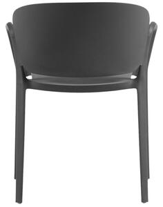 Černá plastová zahradní židle Kave Home Ania