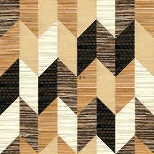 Geometrická vliesová tapeta, imitace rohože 357214, Matières - Wood, Origin