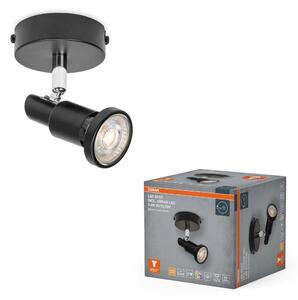 Černé stropní svítidlo LED Spot 80 mm 36°, teplá bílá