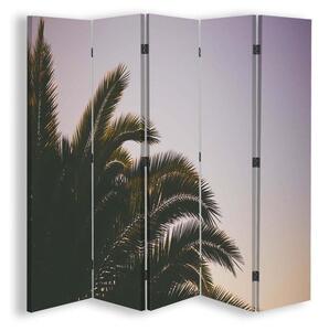 Paraván Palma na fialovém pozadí Rozměry: 180 x 170 cm, Provedení: Klasický paraván