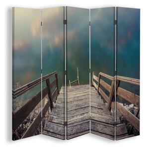 Paraván Schody k jezeru Rozměry: 180 x 170 cm, Provedení: Klasický paraván