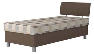 Čalouněná postel George 120x200, hnědá, včetně matrace