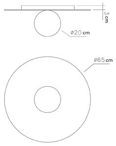Stropní svítidlo Areti Plate and Sphere 02 (Areti)