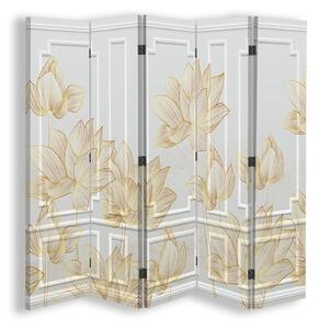 Paraván Květinový design Rozměry: 180 x 170 cm, Provedení: Klasický paraván