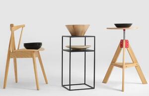 Nordic Design Černý kovový odkládací stolek Moreno II. 30 x 30 cm