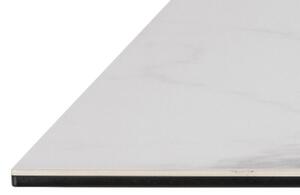 Scandi Bílý mramorový jídelní stůl s kovovou podnoží Skyline 160 x 90 cm