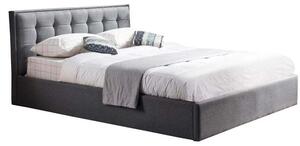 Čalouněná postel Denholm, 160x200, šedá, bez matrace