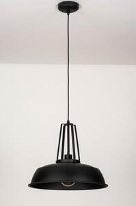 Závěsné industriální černé svítidlo Vintage Black Matt One (LMD)