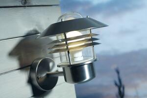 NORDLUX Venkovní nástěnná lampa VEJERS, 1xE27, 60W, nerezová ocel 25091034
