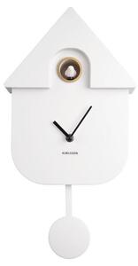 Time for home Matně bílé nástěnné hodiny Burung 41 cm