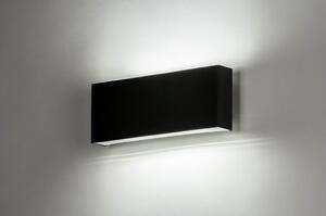 Nástěnné venkovní černé LED svítidlo Nicola Extra Black (LMD)