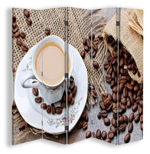 Paraván Rozptýlená kávová zrna Rozměry: 180 x 170 cm, Provedení: Klasický paraván