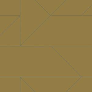 Okrová geometrická vliesová tapeta, metalické linie 347723, City Chic, Origin