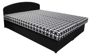 Čalouněná postel Anja 160x200, černá, včetně matrace