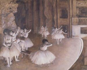 Edgar Degas - Obrazová reprodukce Ballet Rehearsal on the Stage, 1874, (40 x 30 cm)