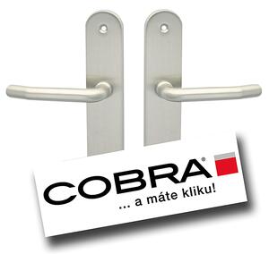 Bezpečnostní kování COBRA TITAN + s překrytím (ONS - nikl matný), klika-klika pravá, Otvor na cylindrickou vložku PZ, COBRA ONS (nikl matný), 92 mm
