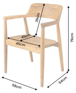 2SET jídelní židle KENNEDY masiv teak Nábytek | Jídelní prostory | Jídelní židle | Klasické