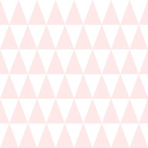 Vliesová tapeta s růžovými a bílými trojúhelníky 128862, Little Bandits, Esta