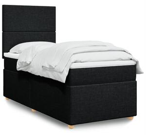 Box spring postel s matrací černá 80 x 200 cm textil 3291102