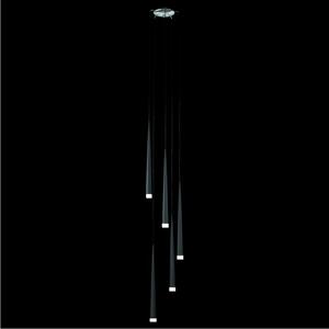 LUXERA Designové závěsné osvětlení EBONY, 5xG9, 33W, černé 48004