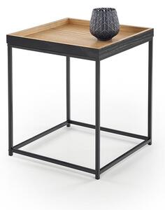 HALMAR Konferenční stolek Yava 42x49cm - černý/dub přírodní
