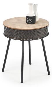 HALMAR Konferenční stolek s úložným prostorem Trofea 40x45 cm - Černý