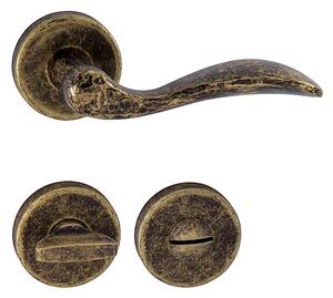 Dveřní kování MP Lea R 1948 (OBA - Antik bronz), klika-klika, Bez spodní rozety, MP OBA (antik bronz)