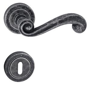 Dveřní kování MP Carla - R 738 (OGA - Antik šedá), klika-klika, Otvor pro obyčejný klíč BB, MP OGA (antik šedá)