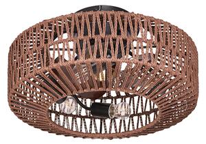 Stropní ventilátor se světlem ESTERO s dálkovým ovládáním Hnědá