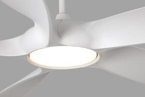 FARO BARCELONA Reverzní stropní ventilátor na dálkové ovládání s LED osvětlením COCOS, 6 rychlostí, bílý 33548