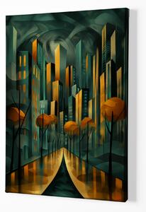 Obraz na plátně - Zlatá ulička v Chicagu FeelHappy.cz Velikost obrazu: 140 x 210 cm