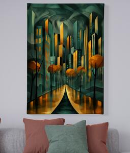 Obraz na plátně - Zlatá ulička v Chicagu FeelHappy.cz Velikost obrazu: 140 x 210 cm