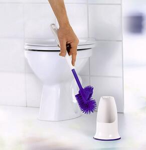 Die moderne Hausfrau Silikonová WC štětka dvojitá fialová