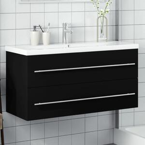 Koupelnová skříňka se zápustným umyvadlem černá 3278795