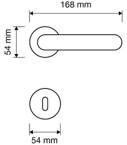 Dveřní kování MP LI - ROSE - R (OBA - Antik bronz), klika-klika, Otvor na cylidrickou vložku, MP OBA (antik bronz)