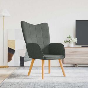 Relaxační křeslo tmavě šedé textil 327920