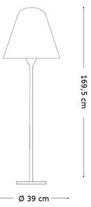 IDEAL LUX Venkovní stojací lampa ITACA, 169,5cm, bílá 180953