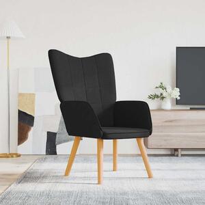 Relaxační židle černá textil 327925