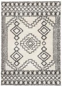 Makro Abra Kusový koberec Shaggy DELHI 3963A krémový šedý Rozměr: 60x100 cm