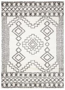 Makro Abra Kusový koberec Shaggy DELHI 3963A krémový šedý Rozměr: 60x100 cm