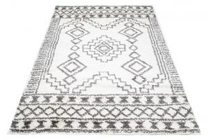 Makro Abra Kusový koberec Shaggy DELHI 3963A krémový šedý Rozměr: 80x150 cm