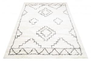Makro Abra Kusový koberec Shaggy DELHI 3999A krémový šedý Rozměr: 140x200 cm