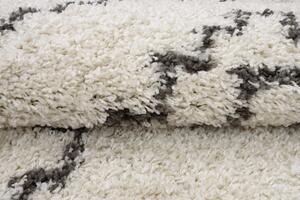 Makro Abra Kusový koberec Shaggy DELHI 3999A krémový šedý Rozměr: 60x100 cm