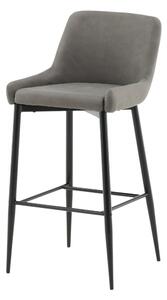 Barová židle Plaza, 2ks, šedá, S48xD57xV105