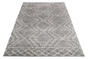 Makro Abra Kusový koberec Shaggy DELHI 3991A šedý stříbrný Rozměr: 140x200 cm