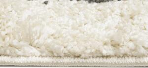Makro Abra Kusový koberec Shaggy DELHI 3999A krémový šedý Rozměr: 60x100 cm