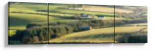 Obraz - Dřevěná police s krajinou (170x50 cm)