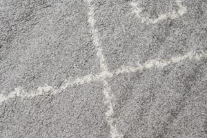 Makro Abra Kusový koberec Shaggy DELHI 4003A šedý stříbrný Rozměr: 300x400 cm
