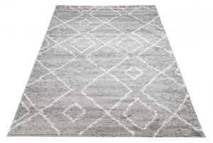 Makro Abra Kusový koberec Shaggy DELHI 4003A šedý stříbrný Rozměr: 200x290 cm